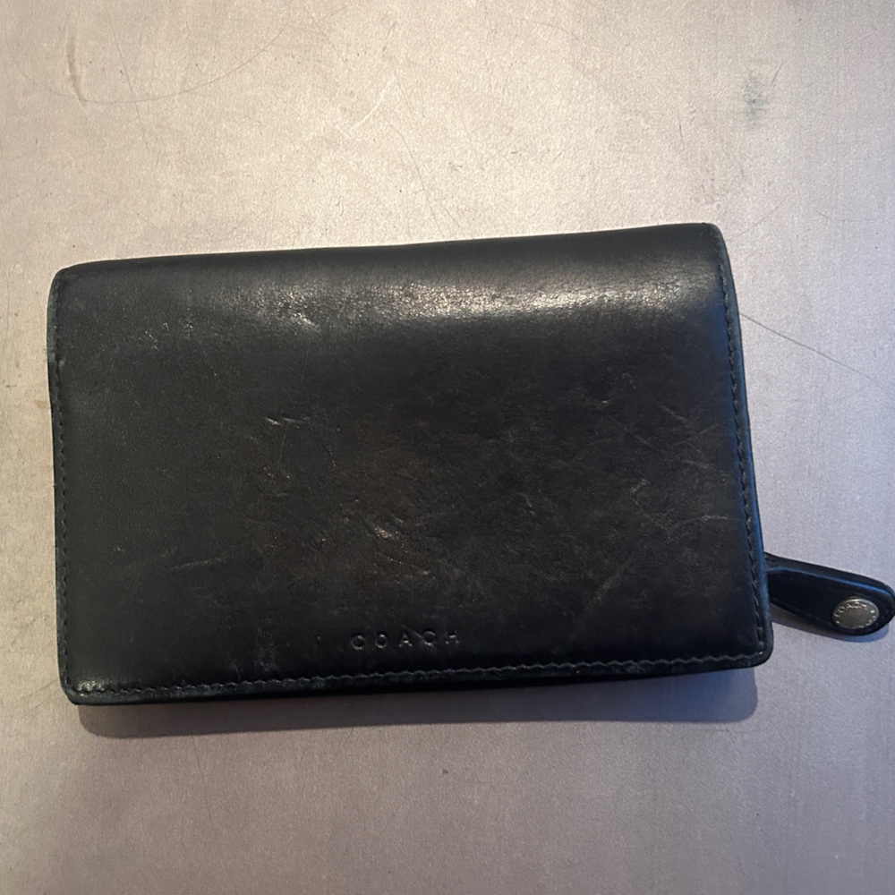 Vintage Coach Black Leather Wallet